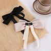 Vintage Satin Bow Big Tassel Hairpins Ponytail Holder Buckle Korean Barrettes Women Hair Clips