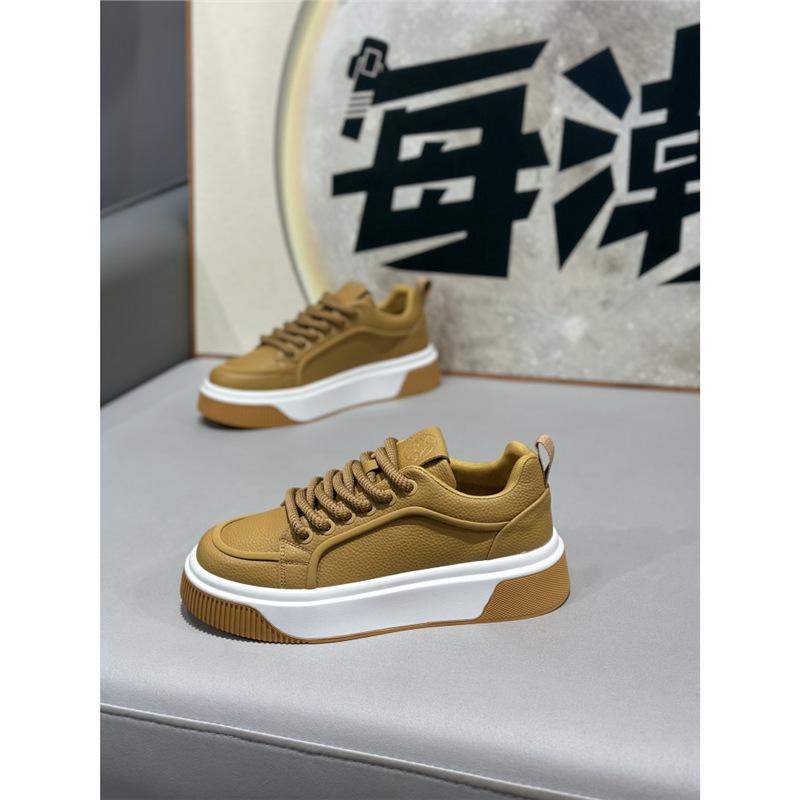 Herfst lage leren comfortabele casual schoenen met zachte zool en veters