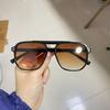 Retro Double-Bridge Sunglasses with Large Ocean Lenses - Fashionable and Simple Design