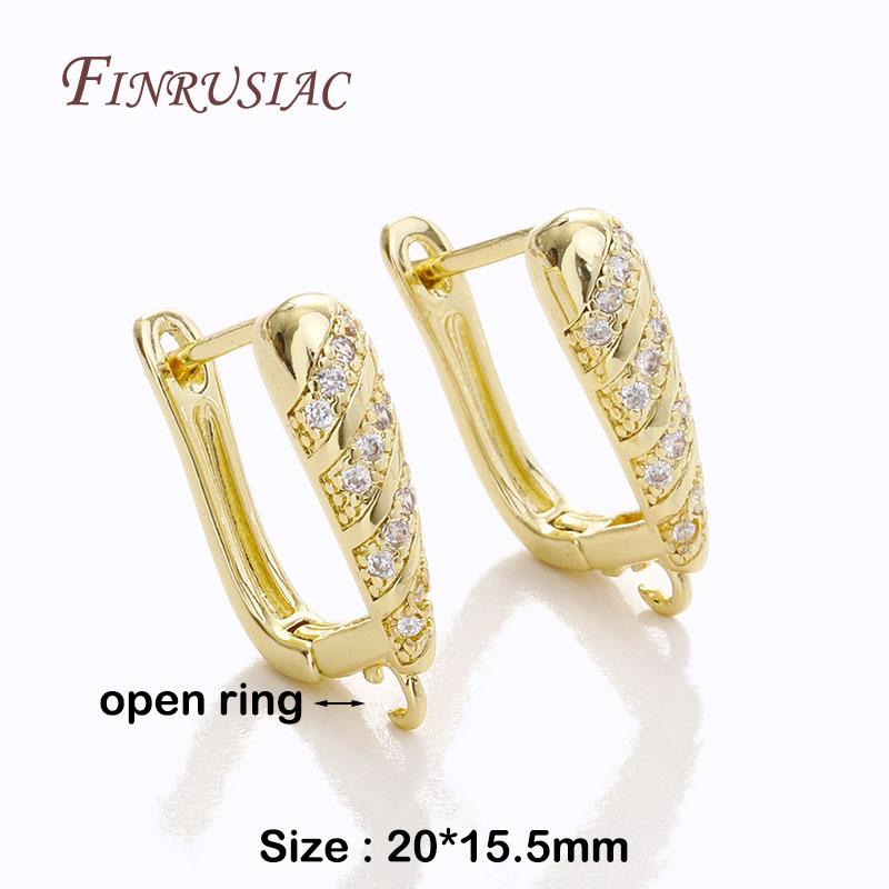 18K Gold Plated Anti-Allergy Basic Ear Wire Hook Earring Clasps Shvenzy Accessories Handmade DIY Women's Earring Making Fittings
