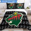 3PCS Minnesota Wild Bedding Set Duvet Cover Closure Includes 1 Duvet Cover & 2 Pillowcases for All Seasons Bedroom Decor Christmas Fan Gifts