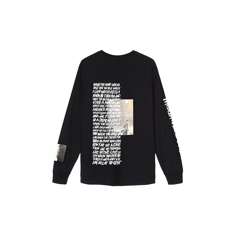 Stussy Classic Poster Font Long Sleeve American Vintage T-Shirt Unisex T-Shirt 1994492-BLACK