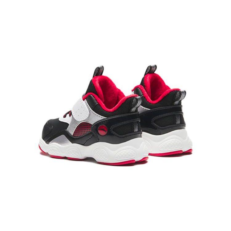 Anta Kids Non-Slip Wear-Resistant Low-Top Walking Shoes Baby Shoes Black White Gray 312340062-2
