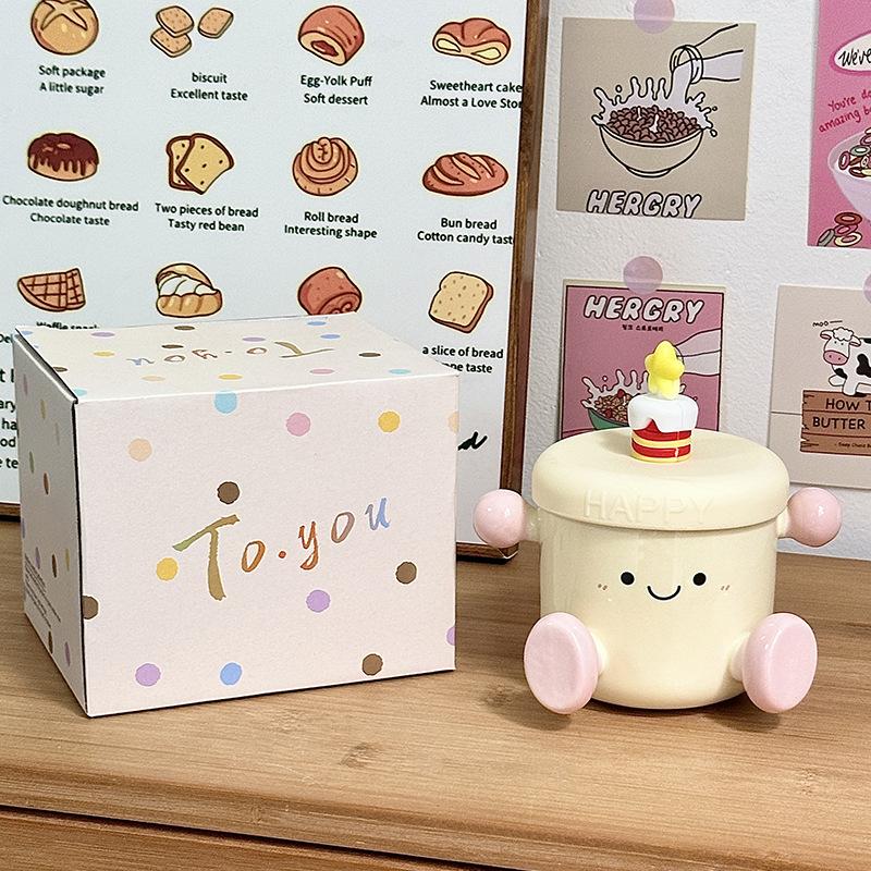 Cute Cup Ceramic Mug Souvenir Water Cup Household Couple Cup Birthday Gift Girls Teacher's Day Gift
