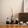 Japansk Stil Keramikugn Glaserad Retro Vas Handgjord Blomsterarrangemang Dekoration Vardagsrum Entré Vas