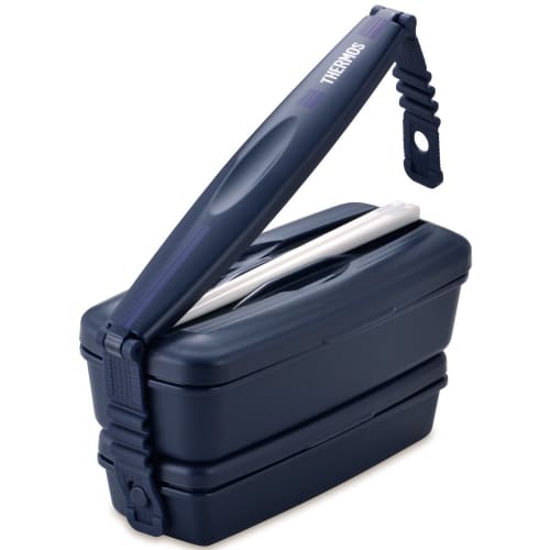 Thermos Bento Box 2 Tiers Fresh Lunch Box 900ml Navy Blue DJB-905W NB