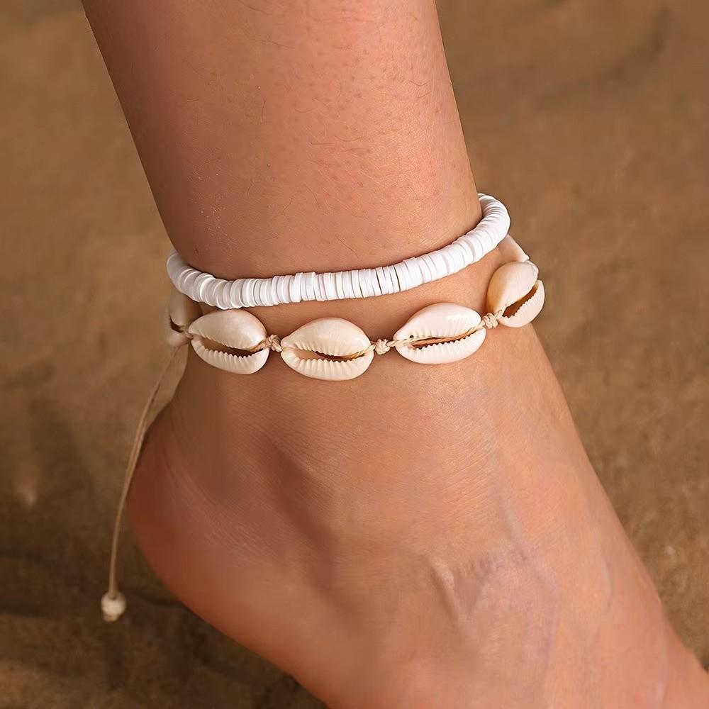 Pearl Starfish Pendant Ankle Handmade Beach Foot Chain Cute Boho Beaded Anklets  Beach Vacation
