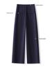 High-Waisted Wide-Leg Denim-Finish Women's Pants - Slimming, Loose, Spring/Summer 2025 Style