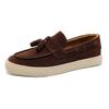 Vintage Brown Men Suede Casual Shoes Comfortable Flat Loafers for Man Designer Slip On Men's Driving Shoes Mocasines De Hombre