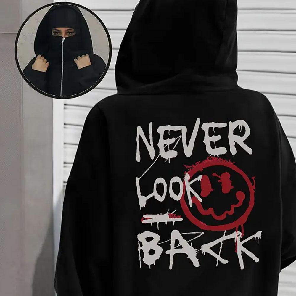 Men's Zipper Hooded Jacket, Zipper Closure Design Suitable for Daily Y2K Gothic Casual Jacket, Fashionable Zipper Hooded Sports High-quality Jacket