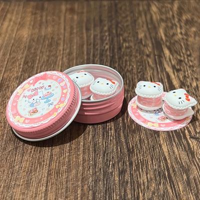 1:12 Dollhouse Miniature Hello Kitty Macaron Cake Jar Furniture Home Model Decor Toy Doll House Accessories