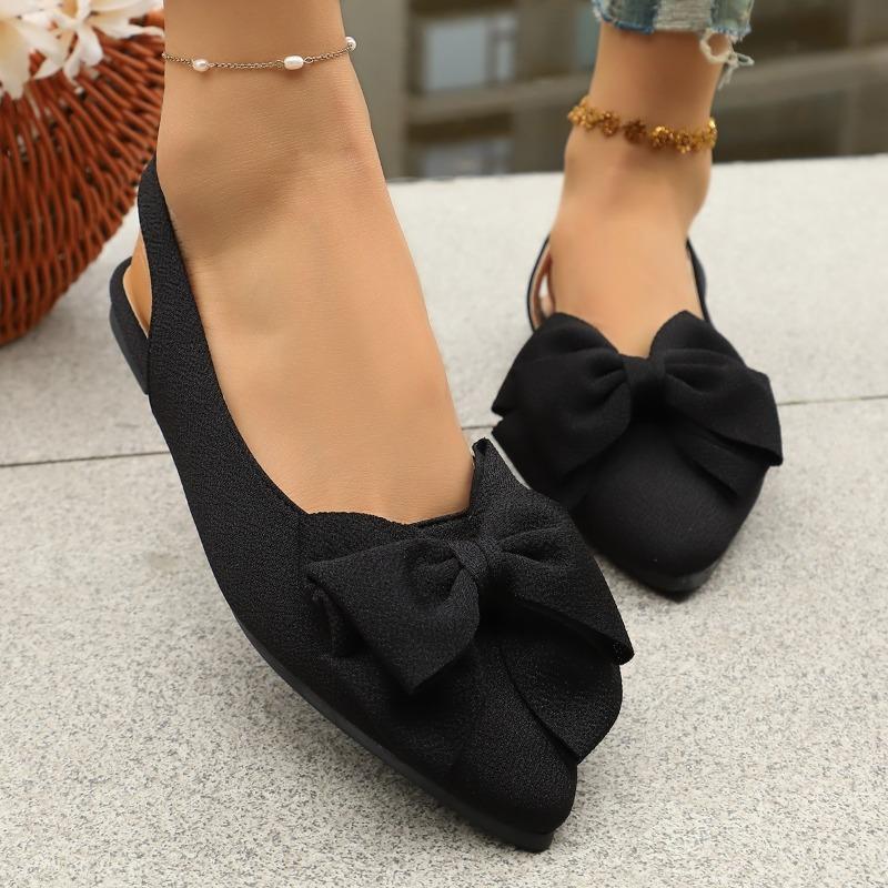 Summer flat-bottomed bow bag head sandals new European and American large-size pointed back empty sandals women