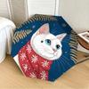 1pc Winter Cat Scarf Automatic Open/Close Umbrella, 8-Rib Sturdy Frame, Umbrella for Travel, Everyday, Formal Events Yy251126038