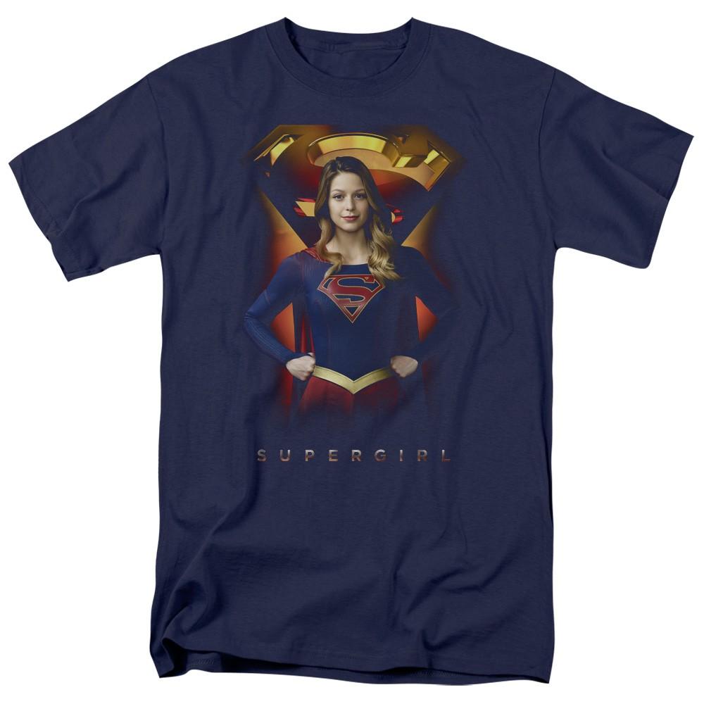 Supergirl Standing Symbol Licensed Adult T-Shirt XXL