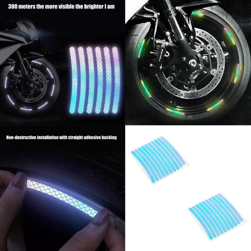 20pcs Adhesive Reflectors Sticker Door Handle Safety Warn Sticker Waterproofed for Road Marking