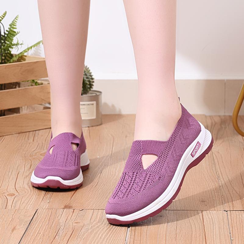 

Туфли женские весенне-летние, новые, повседневные, с мягкой подошвой, дышащие, модные, с одной педалью, на плоской подошве, с неглубоким горлом, нескользящие, одинарные туфли 36