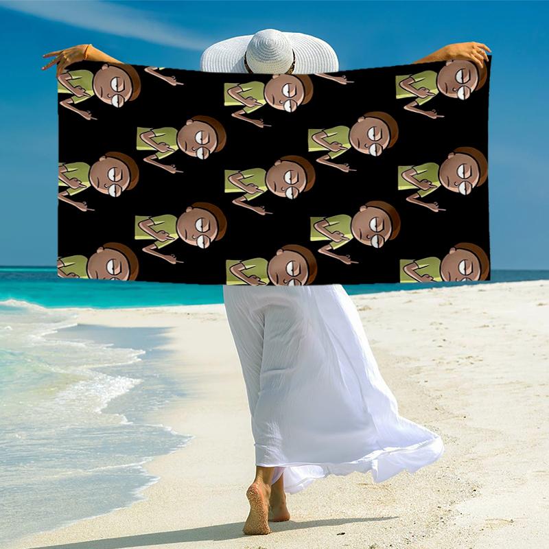 Rick and Morty Fashion Beach Towel: Ideal for Summer Adventures Soft, absorbent and quick drying suitable for swimming and bathing