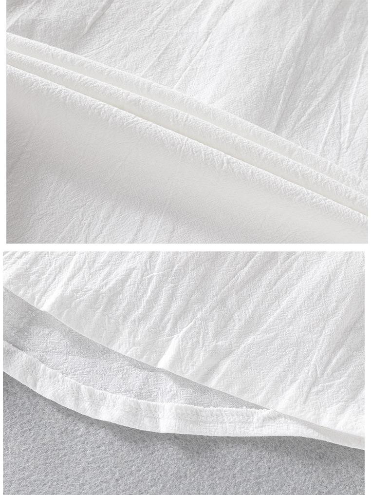 Men's Casual Short-Sleeve Linen Shirt - Summer Cotton Blend