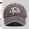 pc Faith Letter Print Baseball Cap Fashionable Trendy Sun Hat Comfortable Lightweight Trucker Hat Adjustable Strap Washabl