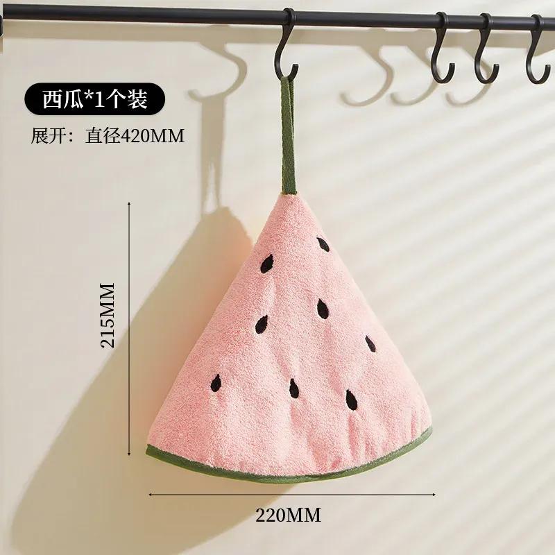 Hanging Hand Towels Strong Water Absorption No Hair Loss Kitchen Cartoon Hand Towel Bathroom Cartoon Fruit Children Handkerchief