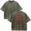 Herren Grafisches Crop Top Oversized Streetwear T-Shirts Just Kiss Me We Can Talk Later Shirt Säurewaschung T-Shirt