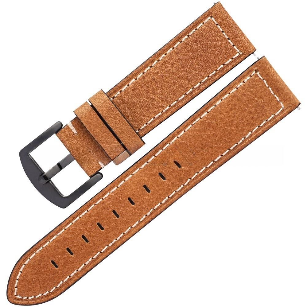Lychee Pattern Strap Vintage 20Mm /22Mm/Leather For Huawei Smartwatches