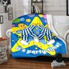 Bananas In Pyjamas Print Flannel Blanket High Quality Warm Comfortable Cover for All Seasons Perfect for Gifts Home Decor