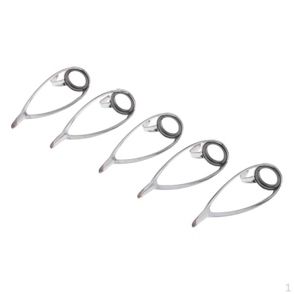 5 Pieces SIC Fishing Rod Guides Double Leg for Building
