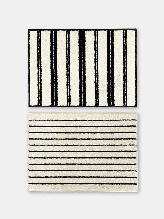 КУПИТЬ BEAM Моющийся жаккардовый полосатый коврик для ванной 4 цвета Striped beige