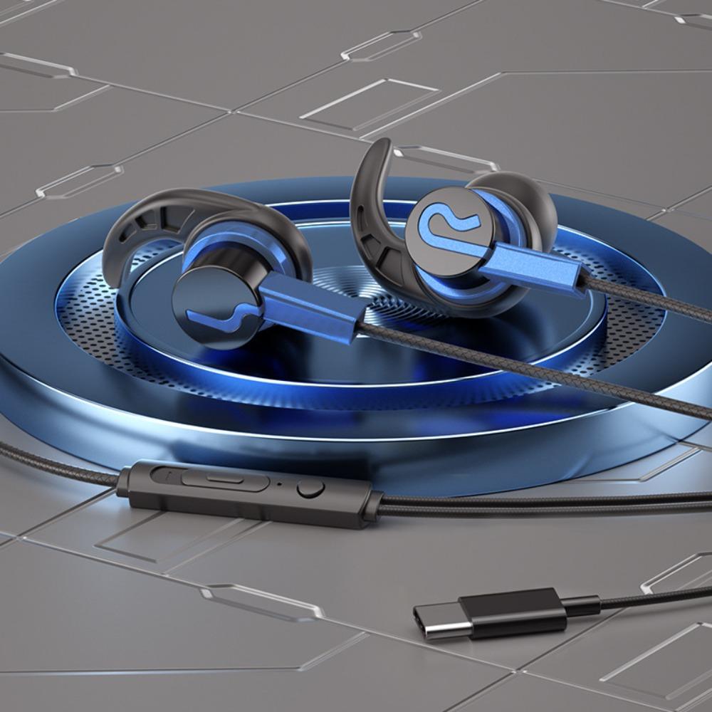 Mic Running Headset Sweatproof Wired Headphone Super Bass Earbuds Wired Headset Sports Earphone