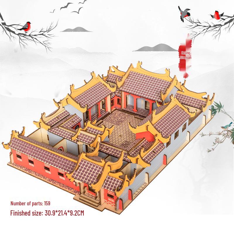 Chinese-Style 3D DIY Wooden Villa Model Kit