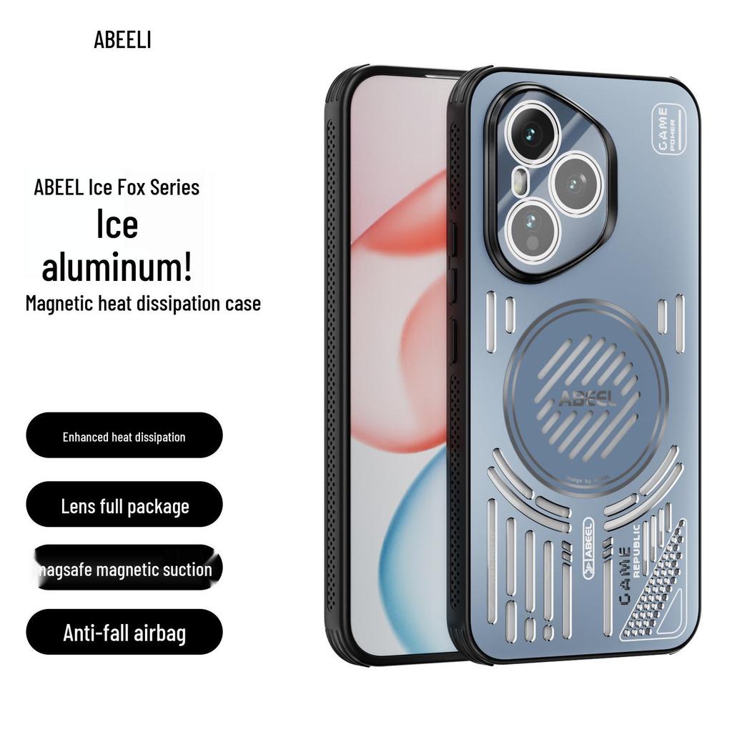 HONOR 400 Pro Ice Fox Case: Magnetic Aluminum Heat Dissipation, Drop-Proof Protective Cover