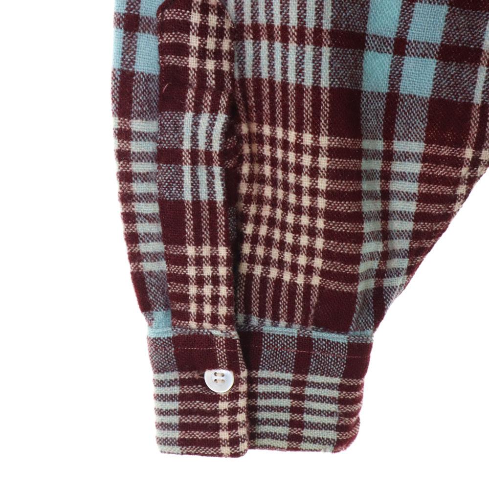 VAN HEUSEN 50. léta 60. léta Límec na rozepínání Vintage krabicová silueta Kostkovaný vzor Dlouhý rukáv Košile s límcem na rozepínání Pánská Použitá