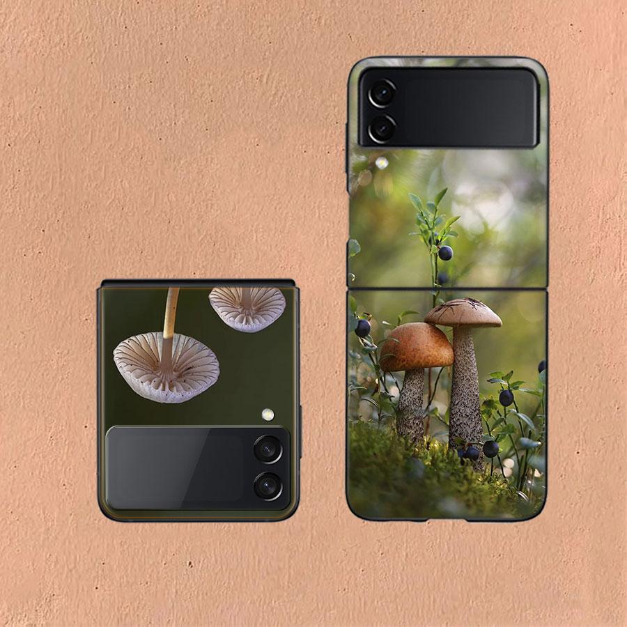 Fungal Aesthetics Phone Case For Samsung Z Flip 6 7 5G Galaxy Z Flip 5 4 3 5G Cases Shockproof Hard Cover TPU