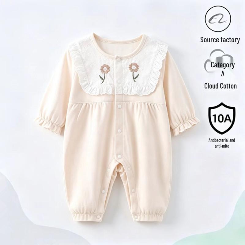 Unisex Baby Langarm Baumwoll-Strampler - Sommer Krabbel- & Hausanzug