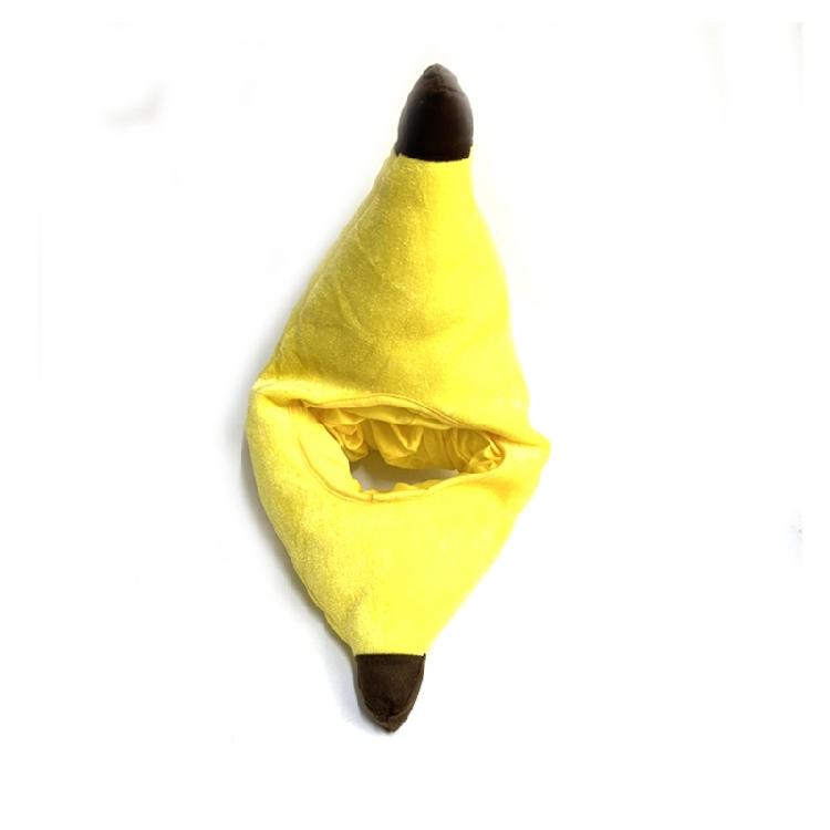 Copricapo a Forma di Banana Riutilizzabile Morbido Velluto Chiusura Sicura a Velcro Per Eventi Cosplay e Riunioni Festive