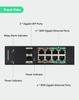 LINOVISION 1000Mbps L2 Management BT90W Total POE Budget Support Industrial Design 8-port POE, Switch, 2-port 1G/2.5GSFP, 4-port POE, 360W, 2-layer