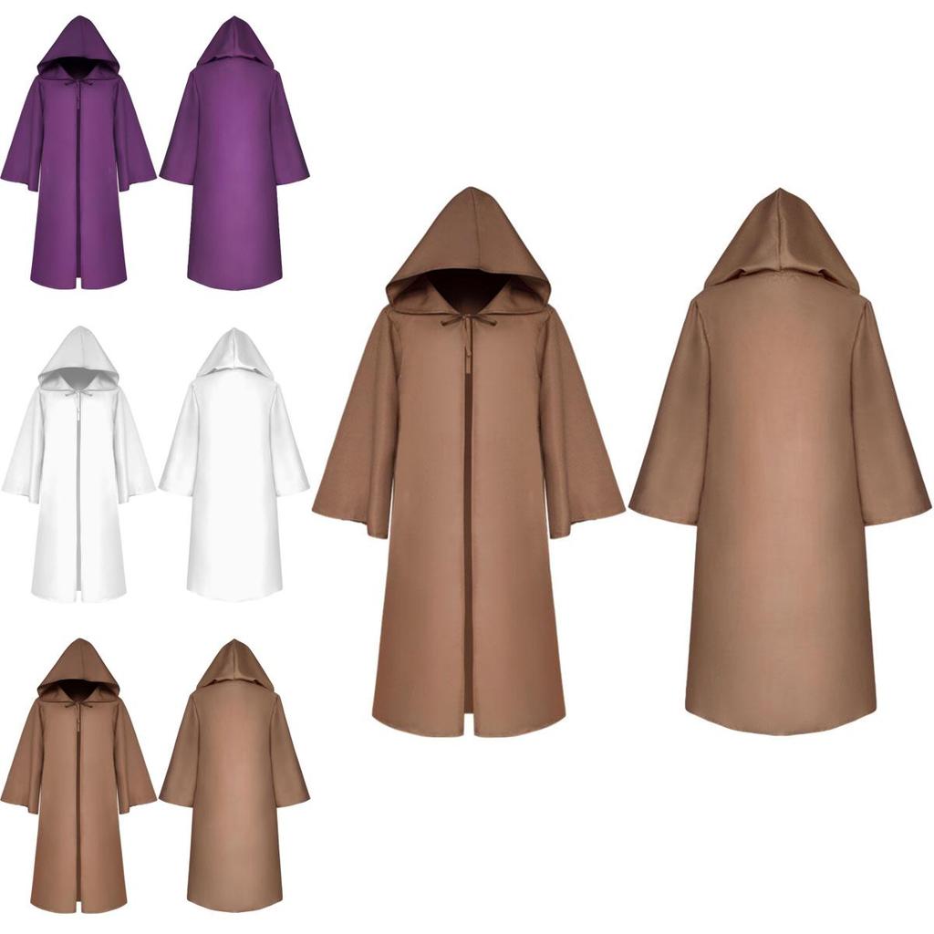 Premium Quality Star Wars Jedi Warrior Hooded Cloak Cape Robe For Cosplay Events