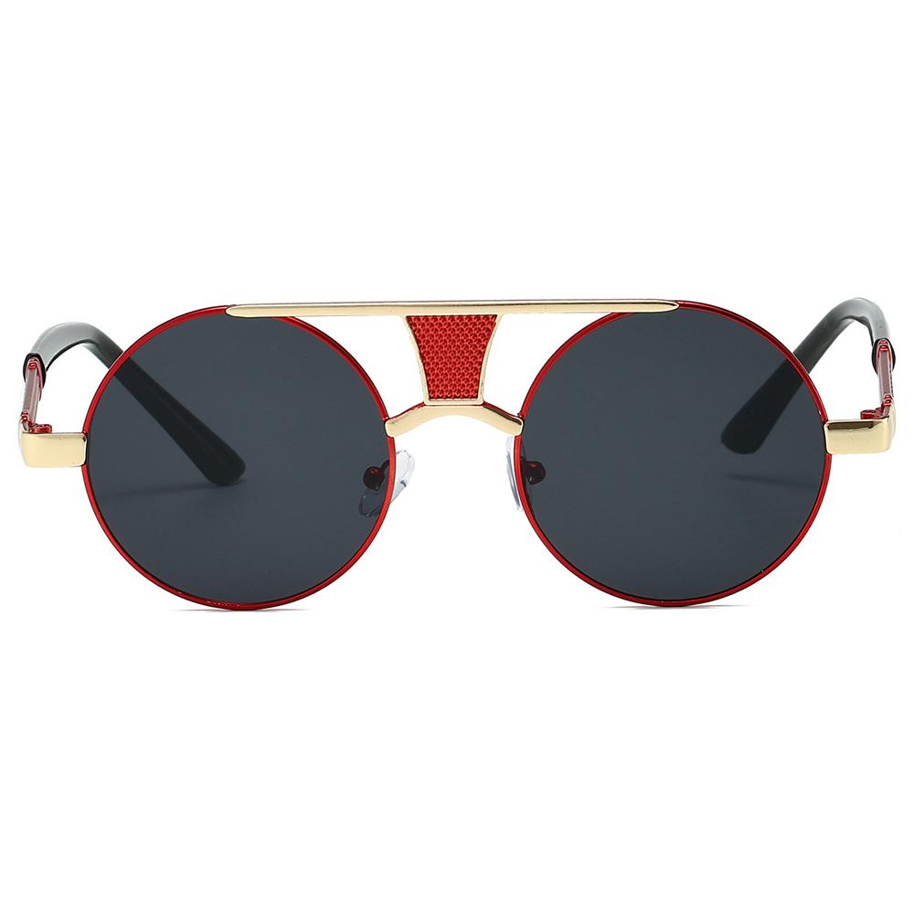 Fashion Vintage Round Sunglasses Retro Luxury Design Men'S Shades Double Bridge Casual Decor Sun Glasses For Women & Men