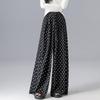Demana Romantic Polka Dot Chiffon Wide-Leg Pants