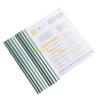 W89C 10Pcs File Documents, 60 Sheet Capacity Binder Paper Protector with Sliding Bar