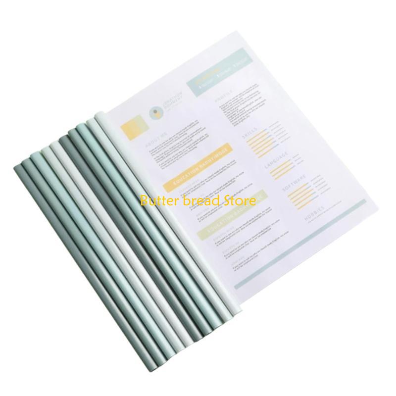 W89C 10Pcs File Documents, 60 Sheet Capacity Binder Paper Protector with Sliding Bar