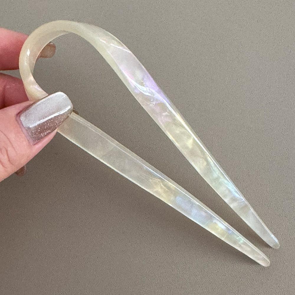 Geometrische Acetat Haarnadel Kopfschmuck Chinesischer Stil Haargabel Kreativer U-förmiger Haarstab Damen