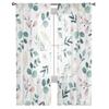 Summer Plant Green Leaf Watercolor Bedroom Curtains Tulle Sheer Curtain Living Room Home Decor Voile Drapes
