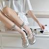 Girls Sheer Polka Dot Ankle Cute Ultrathin Transparent Mesh Socks See Through Elastic Princess Socks for Summer