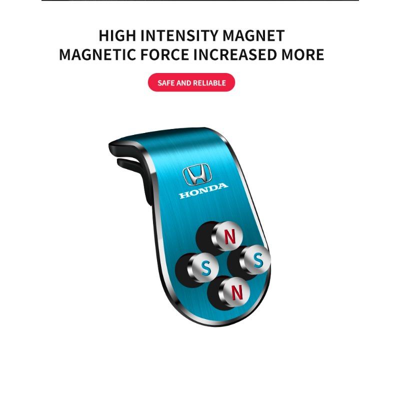 Car Magnetic L-shaped Car Dedicated GPS Phone Holder Emblem For Honda Fit Mugen Insight Type S R VTEC Modulo Vezel RR Si