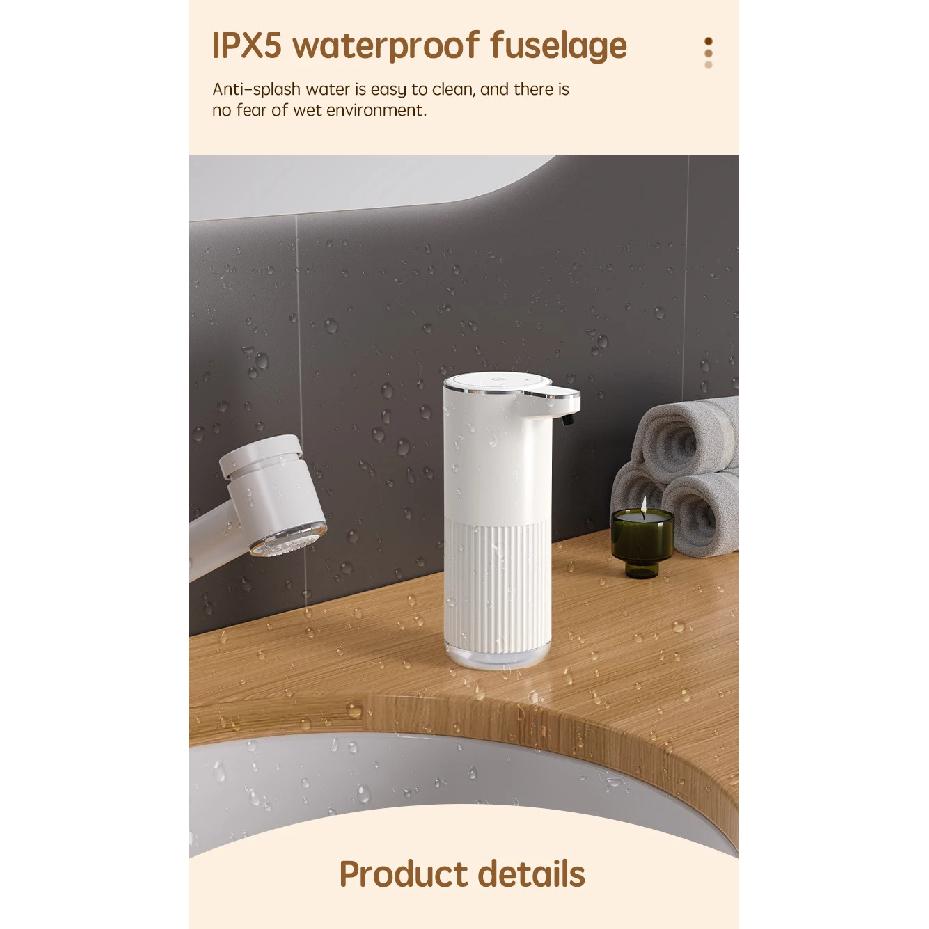 360ML Wall-Mounted Automatic Induction Smart Sense Soap Dispenser IPX5 Waterproof Touchless Hand Sanitizer Pump Washing Machine