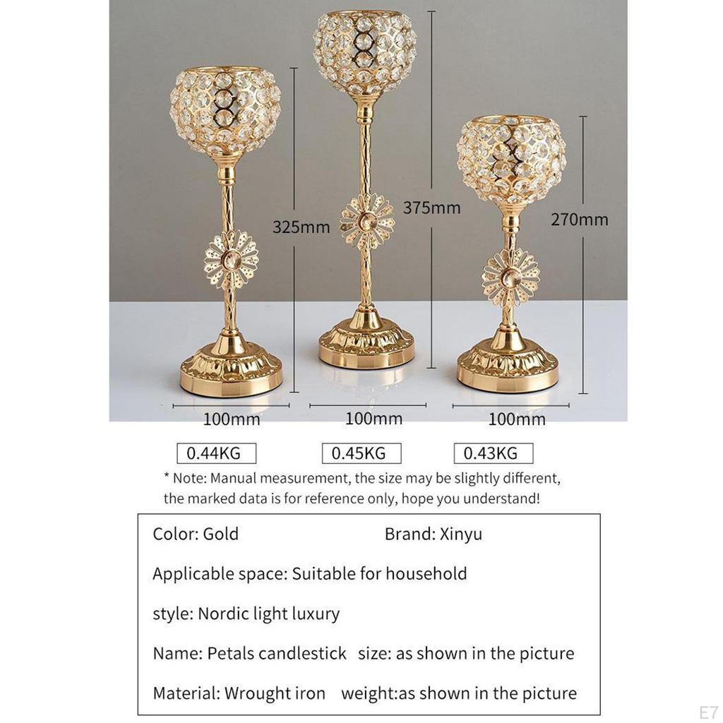 Kristall-Kerzenhalter mit Blume, Tischmittelstücke, Kerzen für Hochzeitsfeiern,