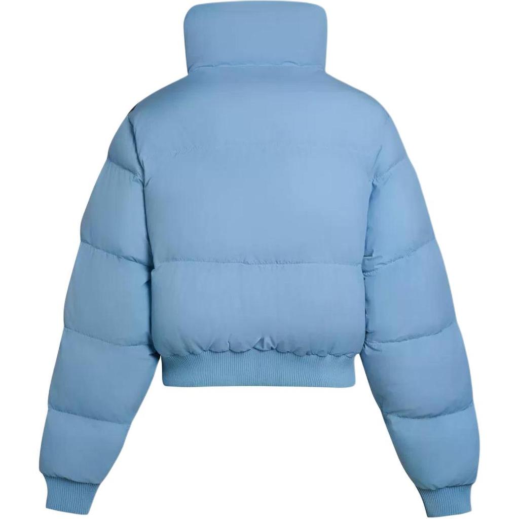 Adidas Originals Comfortable Loose Short Brand Logo Thickened Cotton Jacket Women Jackets Blue JX2969