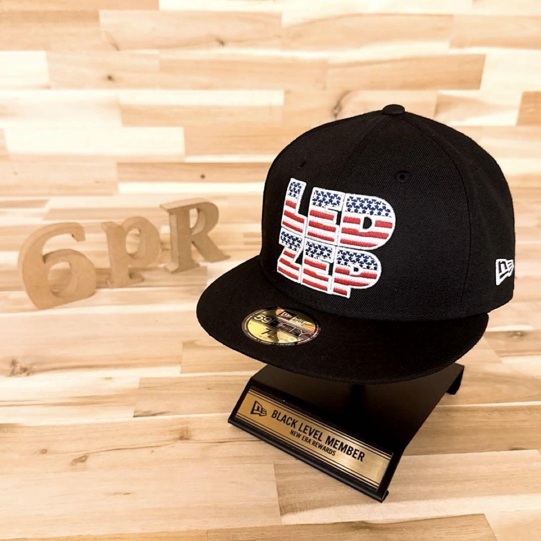 

[USED] Ultra-rare New Era x Led Zeppelin limited edition collaboration cap, USA, black and white